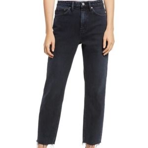TopShop Women's Raw Hem Crop Straight Leg Jeans Size 30 NEW